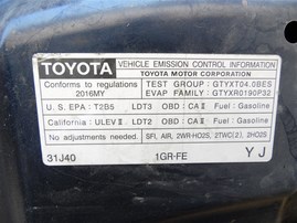 2016 Toyota 4Runner SR5 Navy Blue 4.0L AT 4WD #Z21542